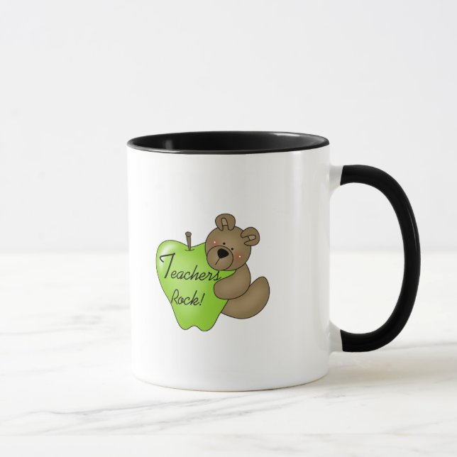 Mug T-shirts et cadeaux de roche de professeurs d'ours (Droite)