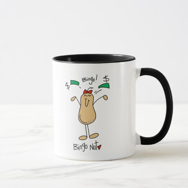 Mug T-shirts et cadeaux d'écrou de bingo-test (Droite)
