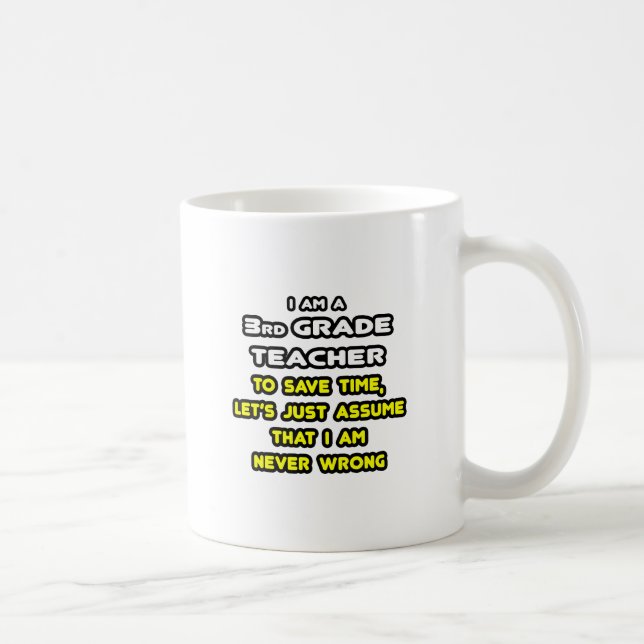 Mug T-shirts et cadeaux d'enseignant de 3e année (Droite)