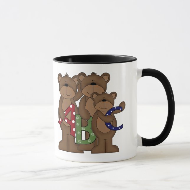 Mug T-shirts et cadeaux d'ours d'ABC (Droite)