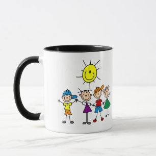 Mug T-shirts et cadeaux pour enfants à figures bâtons