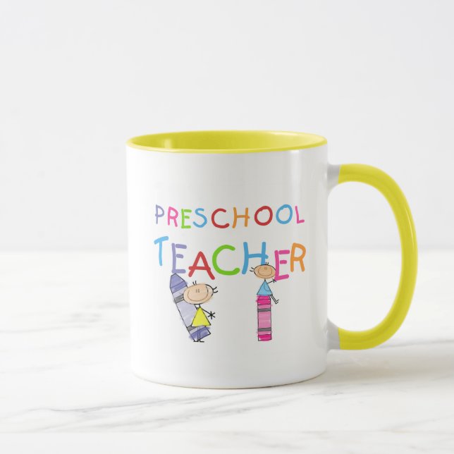 Mug T-shirts et cadeaux préscolaires de professeur de (Droite)