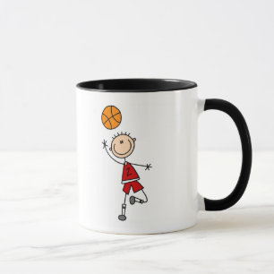 Mug T-shirts et cadeaux rouges de basket-ball de