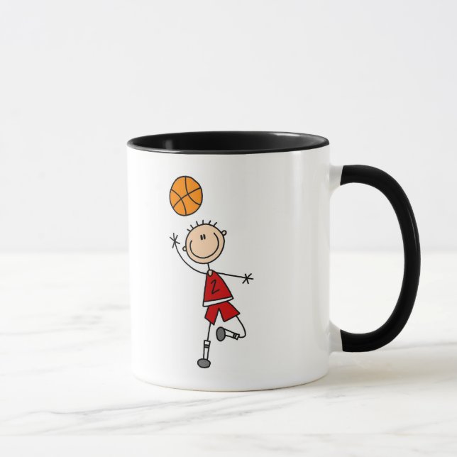 Mug T-shirts et cadeaux rouges de basket-ball de (Droite)