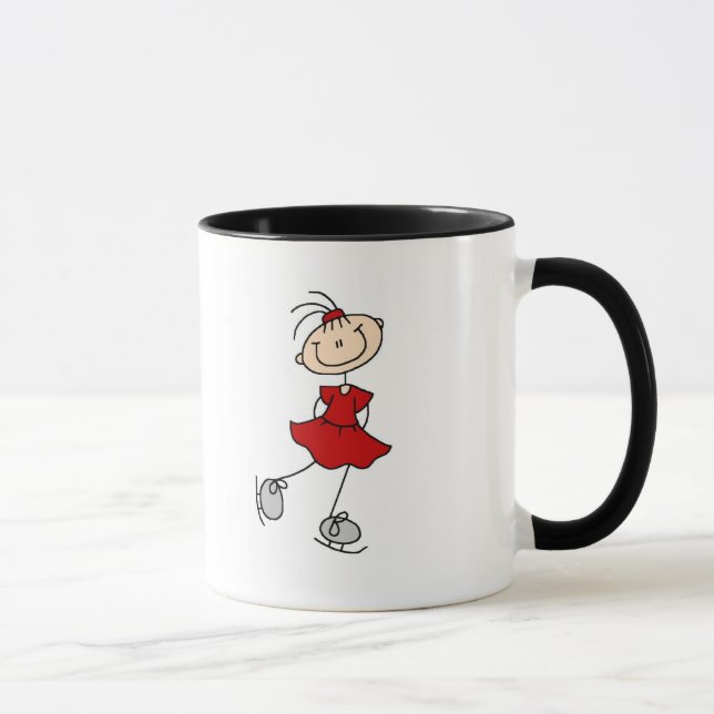 Mug T-shirts et cadeaux rouges de patineur artistique (Droite)