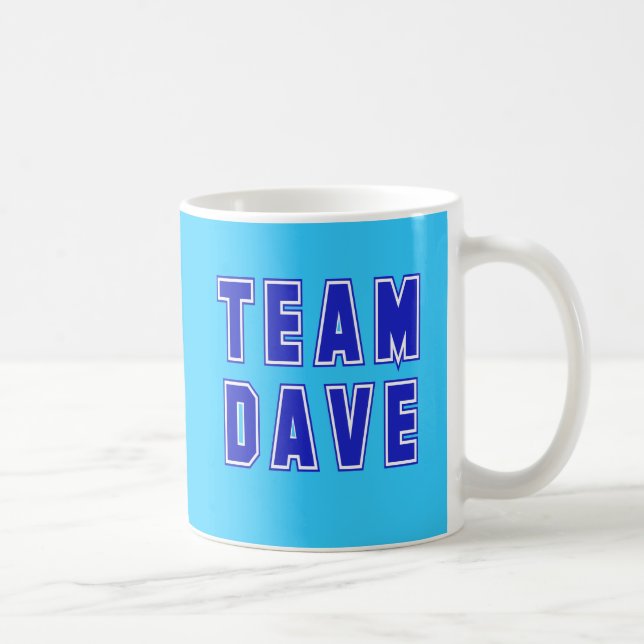 Mug T-shirts et produits de Dave d'équipe (Droite)