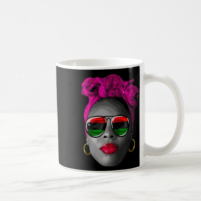 Mug T-shirts Juneteenth Femmes Drogue Poupée Afro Rein (Droite)