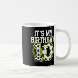 Mug T-shirts pour garçon d'anniversaire 10 Football C'