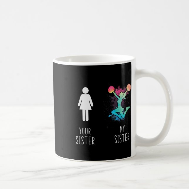 Mug Ta sœur comparée à ma sœur Cheerleader fière (Droite)