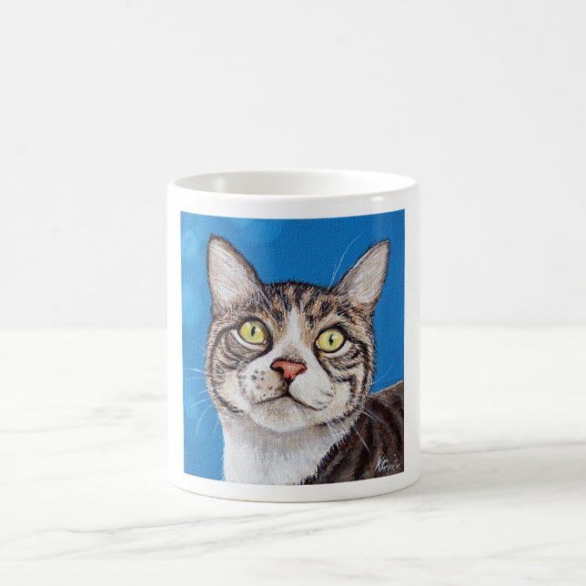 Mug Tabby Cat Peinture (Centre)