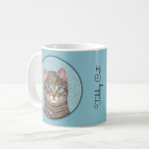 Mug Tabby Gris Peinture Chat - Cute Original Art Chat