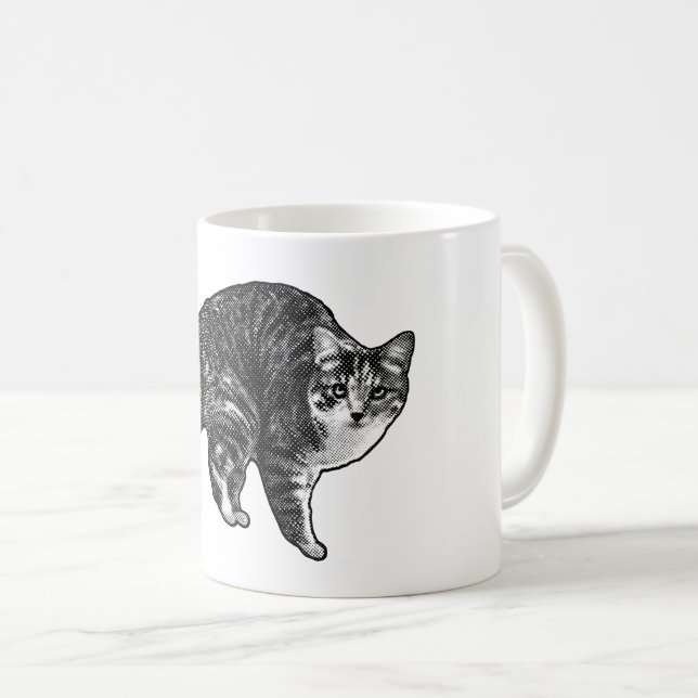 Mug Tabby sous l'éclat de la lumière de neige (Devant droit)