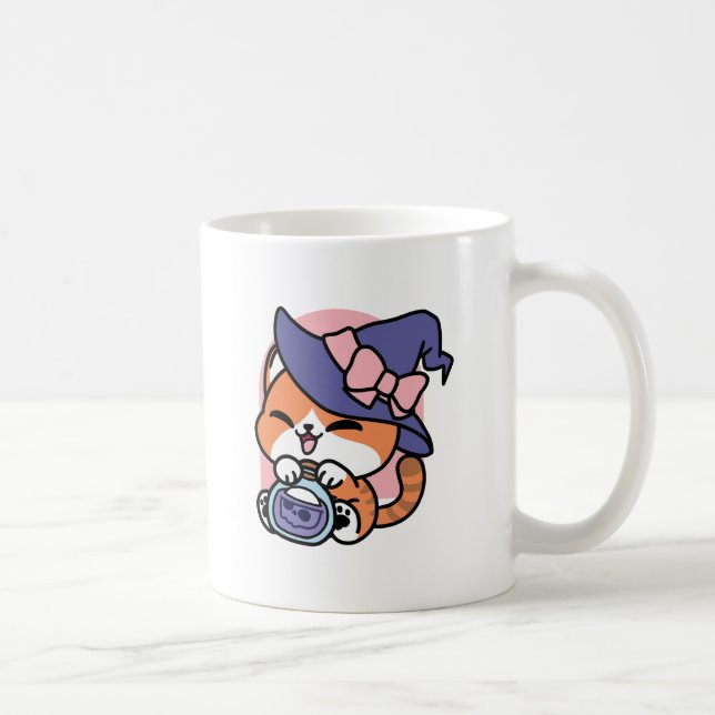 Mug Tabby Witch Brew – Joli design de chat pour Hallow (Droite)