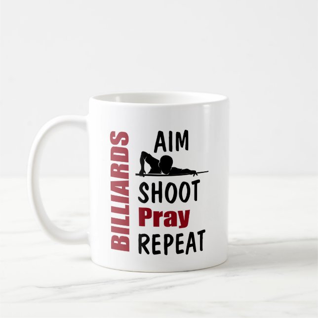 Mug Table de billard drôle blague de visée (Gauche)