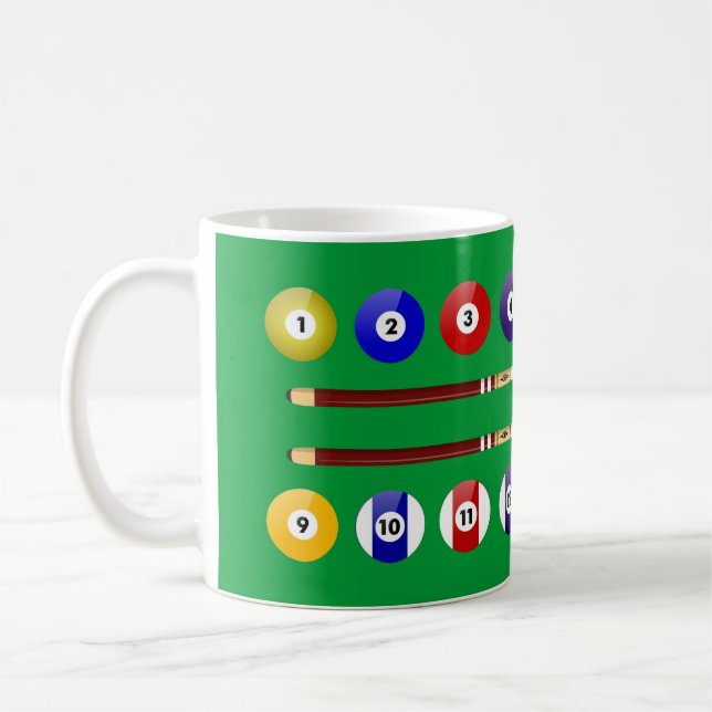 Mug Table de billard et balles (Gauche)