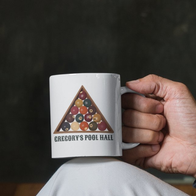 Mug Table de billard vintage personnalisée Ballons de  (Créateur téléchargé)