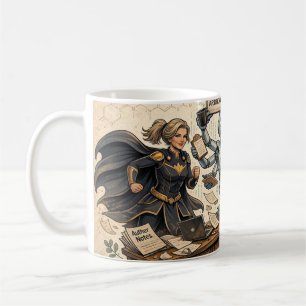 Mug Table d'écrivain AI Superhero Café -