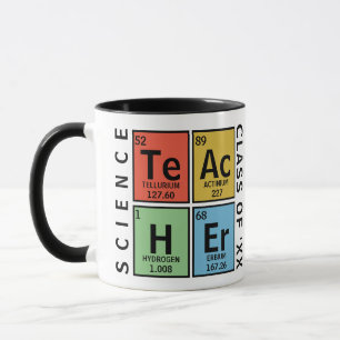 Mug Table des éléments de l'enseignant scientifique