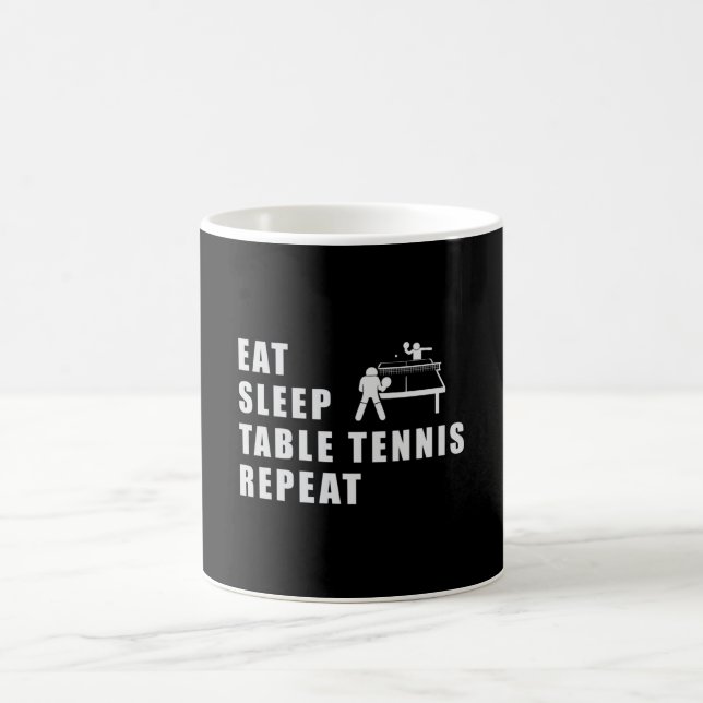 Mug Table Tennis Paddle Ping Pong Répéter Drôle Cadeau (Centre)