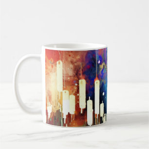 Mug Tableau à chandelles abstraites colorées