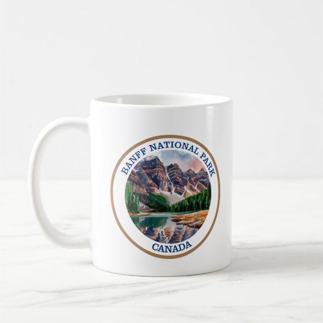 Mug Tableau aquarelle du parc national Banff (Gauche)