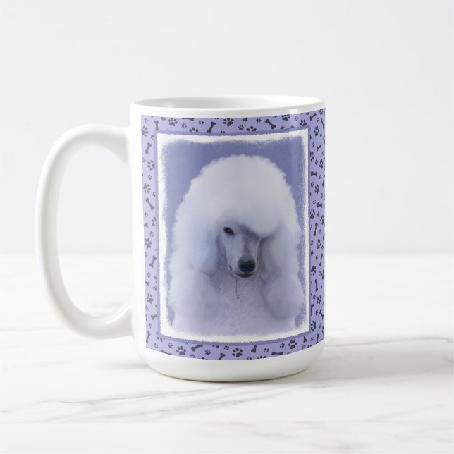 Mug Tableau blanc standard de caniche - Art original d (Gauche)