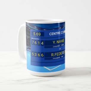 Mug Tableau de bord de tennis Cool et personnalisable