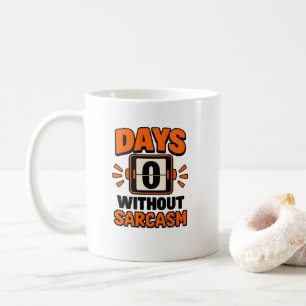 Mug Tableau de bord du compteur de sarcasme Zéro jour