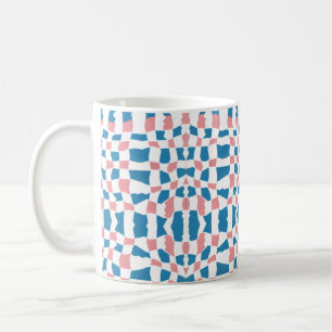 Mug Tableau de contrôle bleu rose rétro Abstrait