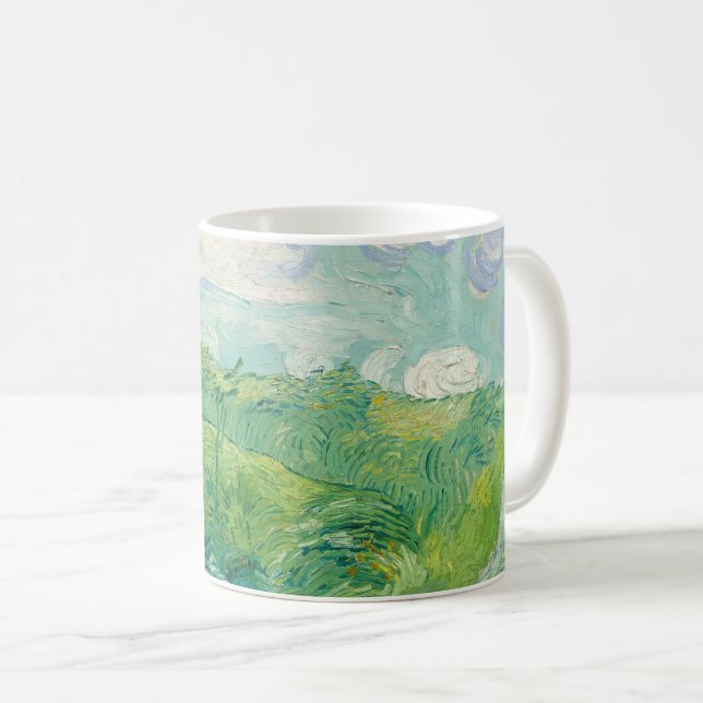 Mug Tableau de Vincent Van Gogh Champ de blé vert  (Devant droit)