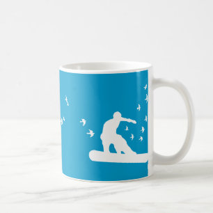 Mug tableau des neiges avec oiseaux