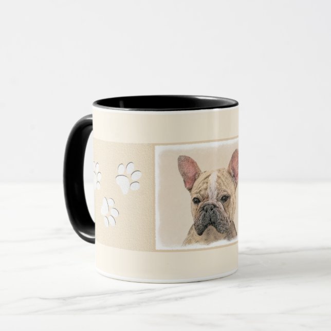 Mug Tableau Français Bulldog (Sable) - Joli Original D (Devant gauche)