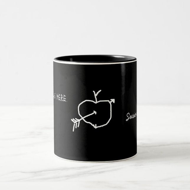 Mug - tableau noir avec texte (Centre)