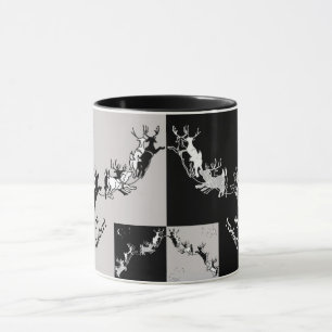 Mug Tableau noir rennes de Noël