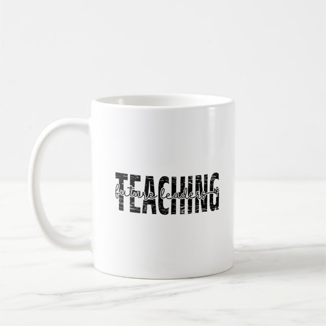 Mug Tableau noir Script Citation d'enseignement Art (Gauche)