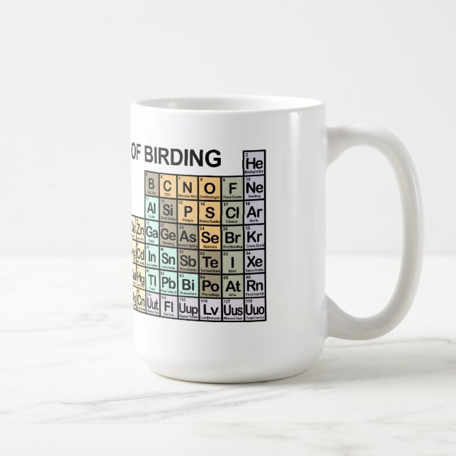 Mug Tableau périodique de Birding (Droite)