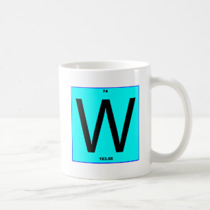 Mug Tableau périodique de la lettre W