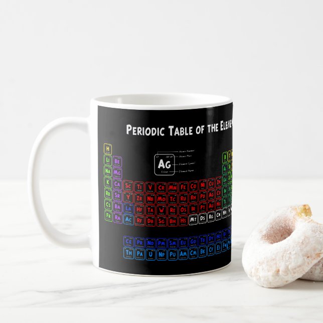 Mug Tableau périodique des éléments (Avec donut)