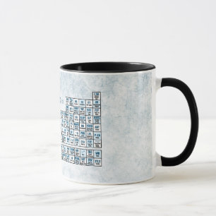 Mug Tableau périodique des textos (bleu)