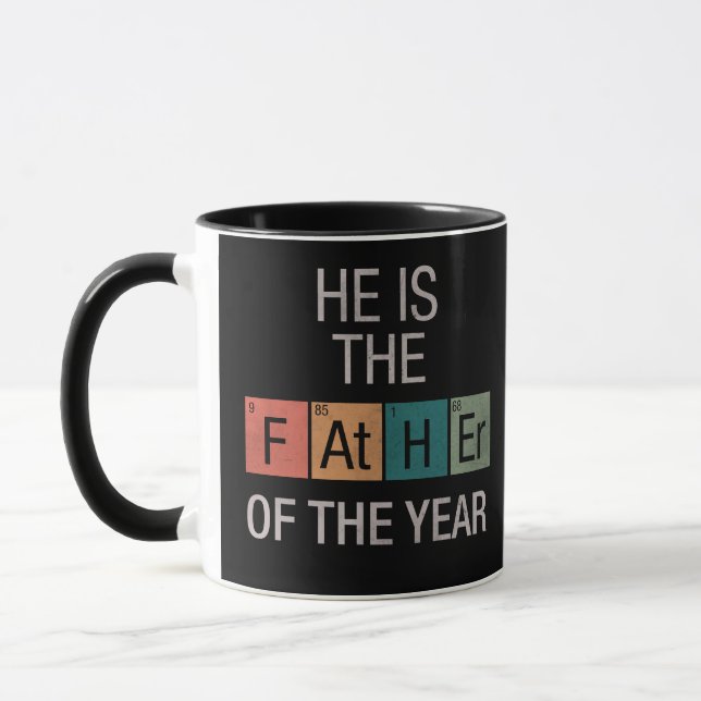 Mug Tableau périodique drôle de la science père de l'a (Gauche)