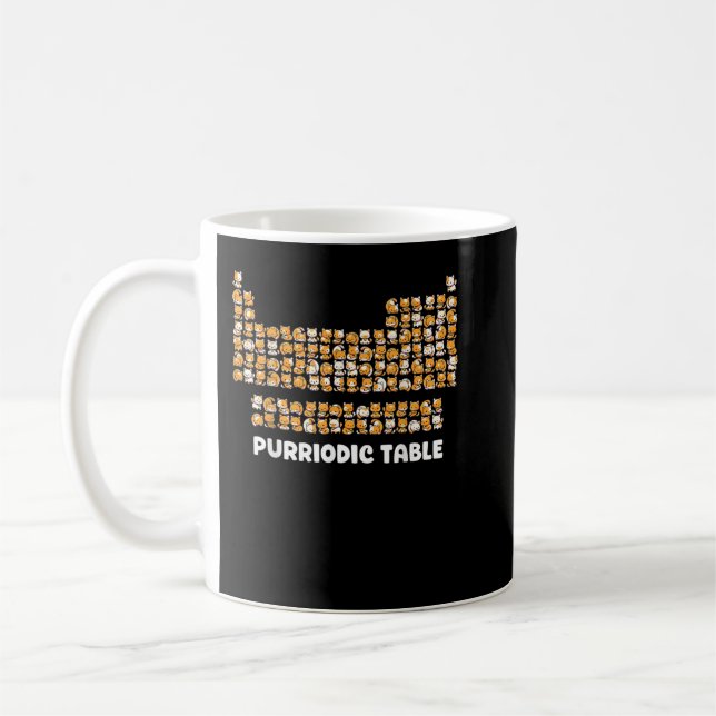 Mug Tableau Purodique Chimie Chat Pun Tableau Périodiq (Gauche)