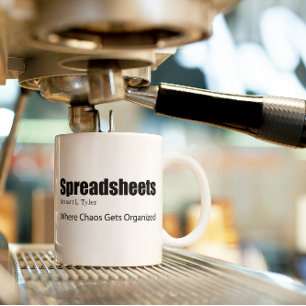 Mug Tableaux Où Le Chaos Obtient Un Comptable Organisé