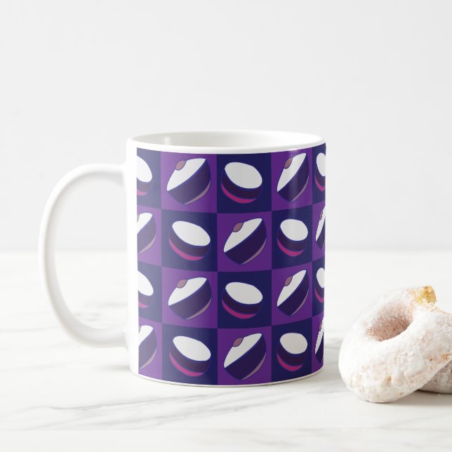 Mug Tablier de cuisine bol à cuisson bleu violet  (Avec donut)
