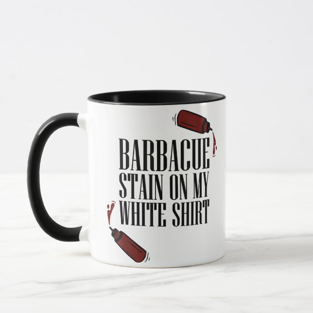 Mug Tache de BBQ sur mon Blanc  (Gauche)