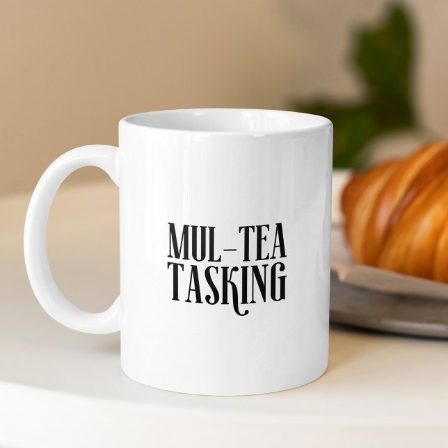 Mug Tâche Mul-tea Humour de typographie moderne (Créateur téléchargé)