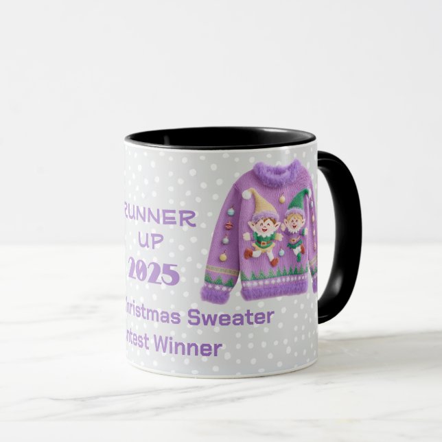 Mug Tacky Christmas Sweater RUNNER UP Contest Winner  (Devant droit)
