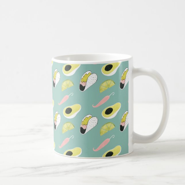 Mug Taco à propos d'amour | Motif d'élément Taco (Droite)
