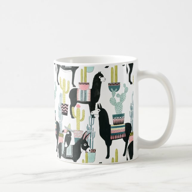 Mug Taco à propos d'amour | Motif Llama & Donkey (Droite)