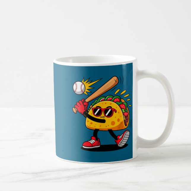 Mug Taco baseball mexican cinco de mayo men kids  (Droite)