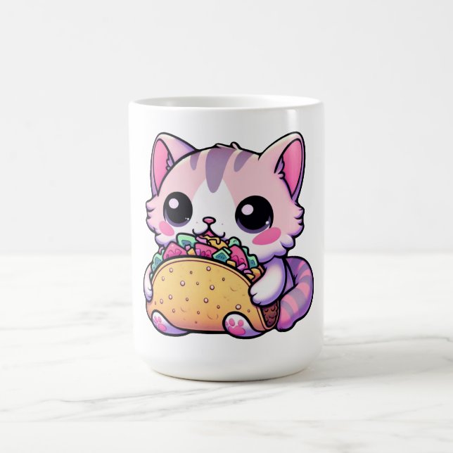 Mug Taco Chat Delight - kawaii, tacos, chats, mignonne (Centre)